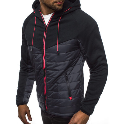 

Toponeto Men Casual Long Sleeve Patchwork Hoodie Hooded Sweatshirt Top Tee Outwear Blouse