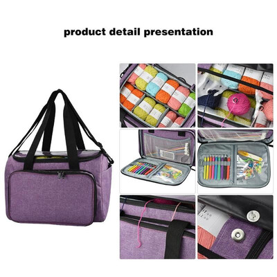 

Crochet Hooks Thread Yarn Storage Bag DIY Organizer Holder