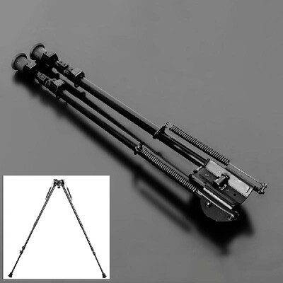 

17"-28" 11 Levels Adjustable Spring Return Telescopic Portable Sniper Hunting Rifle Bipod Sling Swivel Mount
