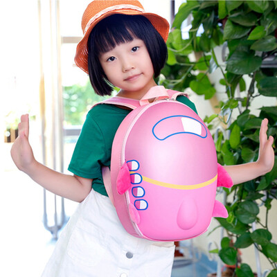 

Tailored Baby Girls Boys Kids Cute Airplane Cartoon Eggshell Backpack Toddler School Bag