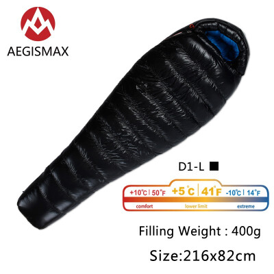 

AEGISMAX White Duck Down Goose Mummy Outdoor Camping Ultralight Splicable Sleeping Bag