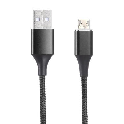 

Magnetic Micro USB 5V 3A 1m Fast Charging Data Cable Wire Cord with Light