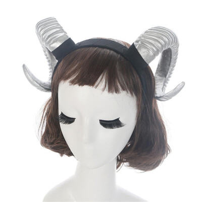 

Demon Of Evil Horn Cosplay Headdresses Sheep Horns Handmade Gothic Headband Halloween Prop Hairband