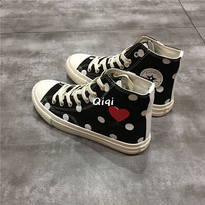 

Summer 2019 girls popular shoes canvas shoes women white high&low board shoes women tide shoes ins