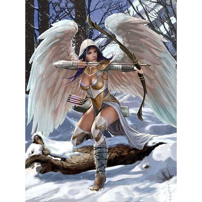 

kirin show 5D DIY Diamond Painting Full drill Girl Archery Diamond Embroidery Rhinestone Cross Stitch Mosaic Home Decoration Gift