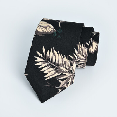 

Mens Korean version of the casual narrow cotton tie printing 7 cm 2019 summer new tie custom manufacturers spot