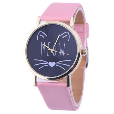 

Simple Fashion Womens Watches Best Sellers Cute Kitten Pattern Female Watch Montre Femme Acier Inoxydable Zegarki Damskie
