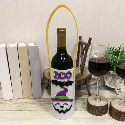 

Toponeto Canvas Wine Bottle Bag Halloween Party Decoration Non-Woven Fabric Bottle Bag