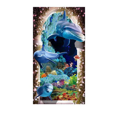 

5D DIY Full Drill Diamond Painting Dolphin Cross Stitch Embroidery Wall Art