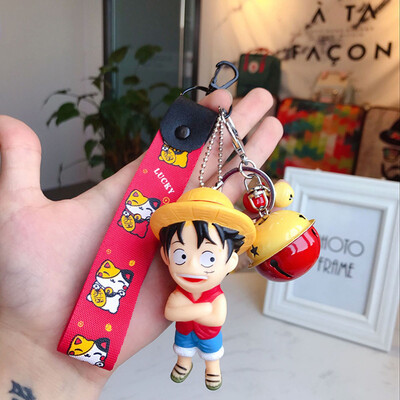

CAR-TOBBY 1PCS One Piece Anime Action Figure Key Chain PVC Figures Keyring Toys Keychain Keyholder Unisex Gifts
