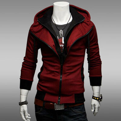 

Winter Mens Hoodie Warm Hooded Sweatshirt Coat Jacket Outwear Sweater Slim Tops