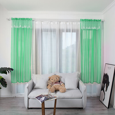 

Gobestart Leaves Sheer Curtain Tulle Window Treatment Voile Drape Valance 1 Panel Fabric