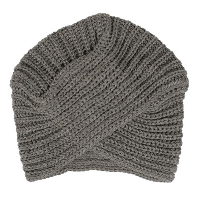 

Women Knitted Scarf Turban Head Wrap Caps Thick Twist Headwrap Hat Crochet Beanies Elastic Headband Warm Cap