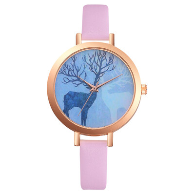 

Relojes Mujer Watch Women Female Hour Fashion Deer Pattern Women Watches Montre Femme Ladies Lvpai PU Leather Quartz Watch 233