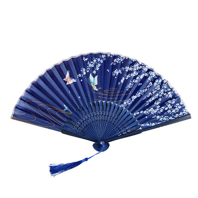 

〖Follure〗Folding Fans Handheld Fans Bamboo Fans Womens Hollowed Bamboo Hand Holding Fan