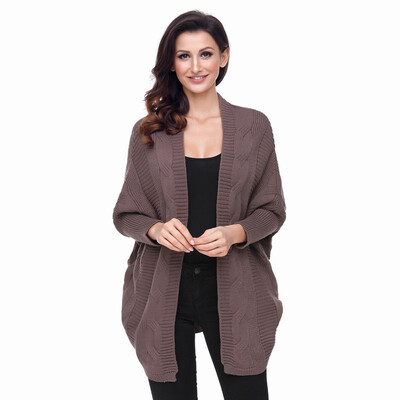 

Cardigan long sleeve warm casual rib knit sweater coat womens