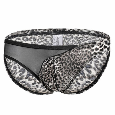 

Mens Underwears Leopard Low Waist Bulge Pouchs Appeal Sexy Breathable Bottoms