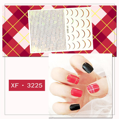 

Toponeto Fresh Style Print 3D Nail Art Stickers Manicure Adhesive Transfer Decals Descrip