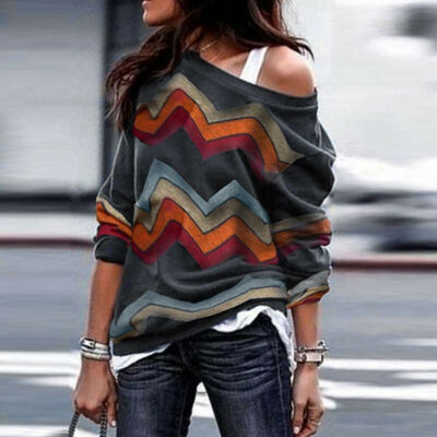

Off-The-Shoulder Asymmetrical Fashion Women Tops Office Shirt Blouse Casual Tank