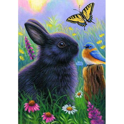 

5D DIY Full Drill Diamond Painting Rabbit Cross Stitch Embroidery Mosaic