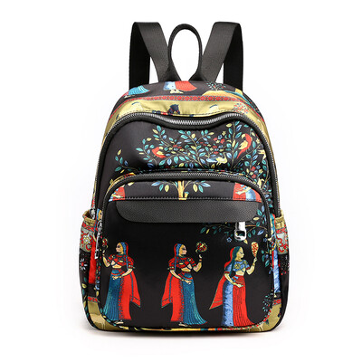 

Shoulder bag womens nylon Oxford cloth printed light shoulders leisure travel bag cloth