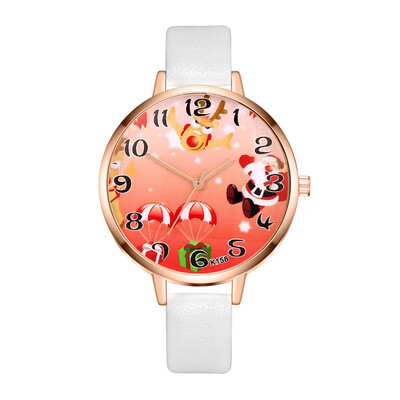 

Hour Clock Watch Women relogio masculino New Christmas Old man Pattern Leather Band Analog Quartz Vogue Watches Dropshipping &Ff