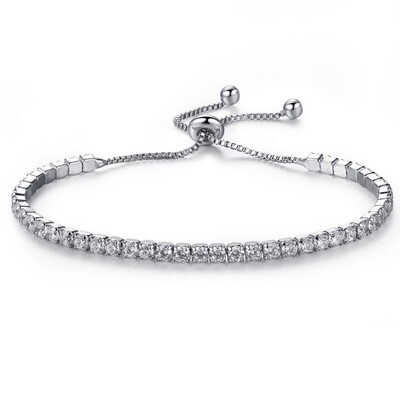 

Simple Micro Inlay Zircon Womens Bracelet Adjustable Hand Jewellery Fashion Hand Cord Unisex Pair Bracelet Hot Gift