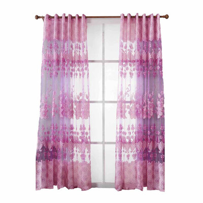 

Valentine Flowers Floral Tulle Sheer Door Window Screening Curtain Drape Sc