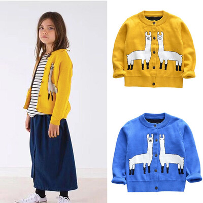 

Boys Girls Baby Kids Sheep Cartoon Sweaters Soft Warm Childrens Cardigan Coats