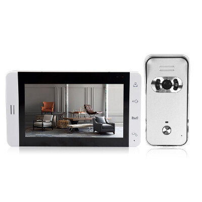 

Home Security 7-inch LCD Screen Monitor Color Video Door Viewer Door Bell Touch Button Video Intercom Monitor Kit IR Night Vision