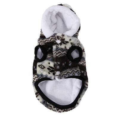 

Cozy Snowflake Coral Fleece Winter Warm Pet Dog Clothes Hoodie Coat