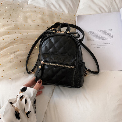 

New small fragrance rhombic embroidered line bag female 2019 new Korean version of the wild single shoulder slung fashion backpack
