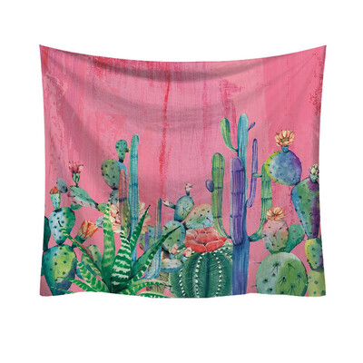 

Gobestart Fashion Tapestry Green Cactus Style Pattern Decorative Tapestry Home Decor