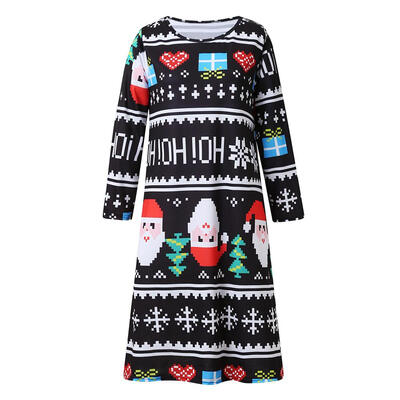 

Cute Snowflake Christmas Family Matching Clothes Mother Daughter Girl Dress