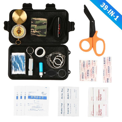 

Outdoor Emergency Survival Kit Multi-tools First Aid Essential Supplies Kit for Camping Hiking Hunting