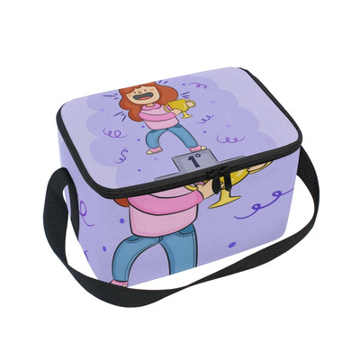 

ALAZA Lunch Box Insulated Lunch Bag Large Cooler Champion Girl Tote Bag
