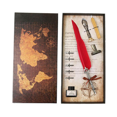 

Retro Feather Dip Pen Writing Ink Set Quill Signature Pen Fountain Pens