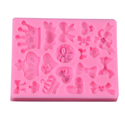 

Crown Bow Heart Shaped Fondant Silicone Mold Mothers Day Gift