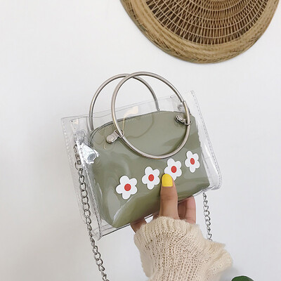 

Tailored Women Transparent Bag Versatile Chain Bag Single Shoulder Small Square Bag