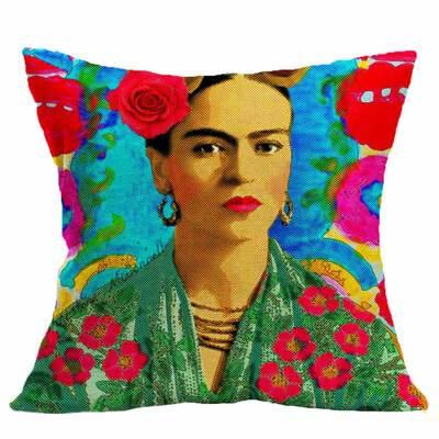 

Oil Printed Self-portrait Decorative Square Throw Pillow Case Cotton Linen Decorative Throw Pillow Case Cushion Cover
