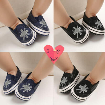 

US Autumn Toddler Boys Lace-up Crib Shoes Prewalker Soft Sole Breathable Sneaker
