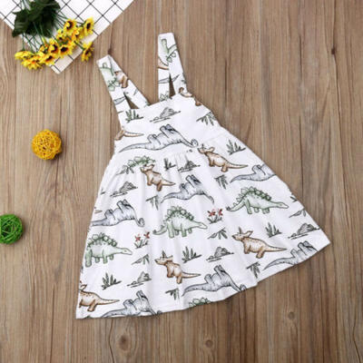 

USA Toddler Baby Girls Dinosaur Sling Dress Princess Tutu A-line Dresses Clothes