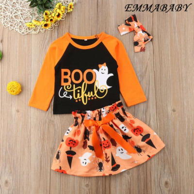 

Emmababy Girls Halloween 3PCs Outfits Set Kids Shirt Tutu Skirt Dress Clothes
