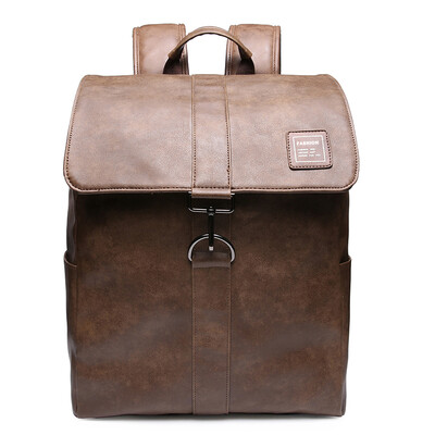 

Retro double shoulder bag mens backpack business leisure travel bag mens computer bag fashion young student schoolbag