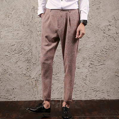 

Gobestart Summer Mens Large Size Fashion Pants Solid Color Casual Long Pants