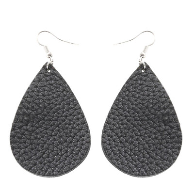 

New Fashion Women Jewelry Leather Teardrop Waterdrop Bohemian Earrings