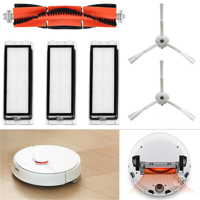 

〖Follure〗1PC Main Brush2PCS Side Brushe 3PCS Filters For Xiaomi Roboroc Vacuum Cleaner