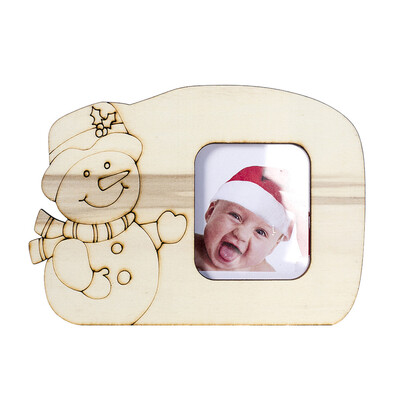

〖Follure〗New wooden Christmas Photo Frame Decorations Photo Ornament Table Decor
