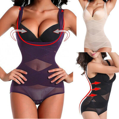 

Womens Tummy Slimmer Body Briefer Bodysuit Push up Bra Butt Lifter Shaper Corset