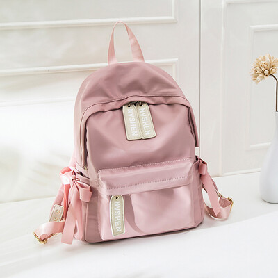

Shoulder bag female Korean version of Joker high-capacity campus bow bag small fresh student computer travel backpack